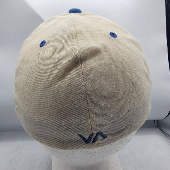RVCA By PM Tenore L XL White Blue Hat Cap Casual Comfort Lightweight Outdoors - Picture 3 of 10